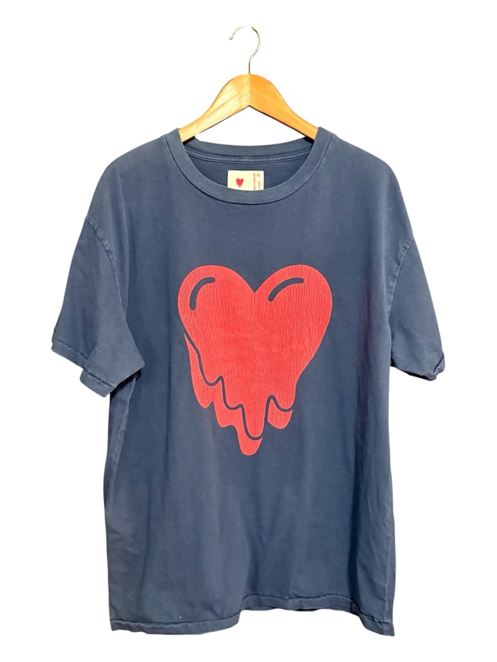 EMOTIONALLY UNAVAILABLE Melting heart logo tee